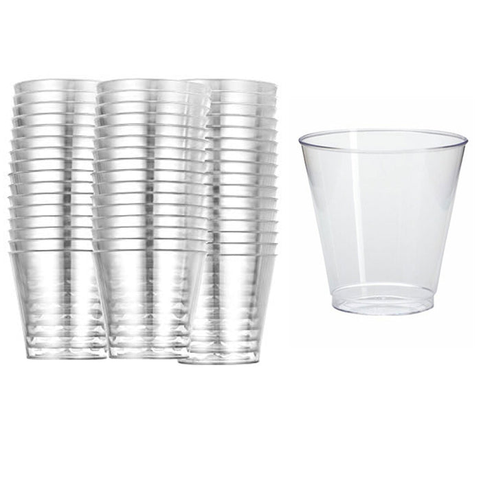 120 Disposable Mini Shot Glasses Clear Hard Plastic 1 Oz Bar Party Cups Catering