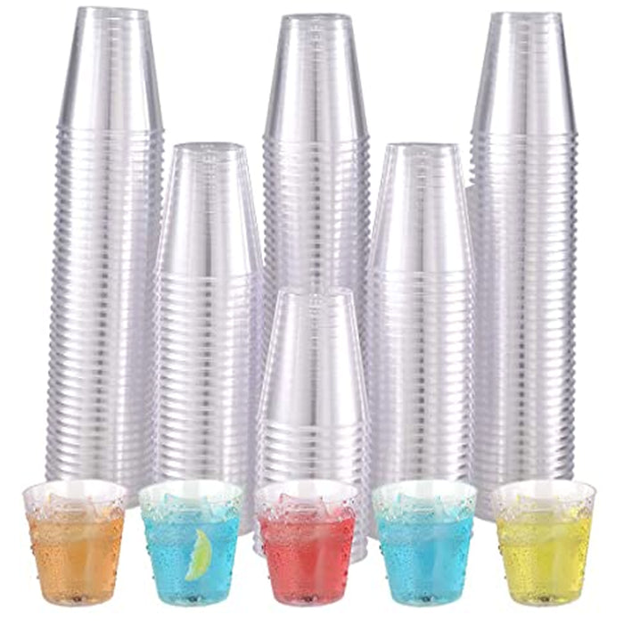 240pc 1 oz Shot Cups Disposable Clear Plastic Glasses Bomber Shooter Wine Party