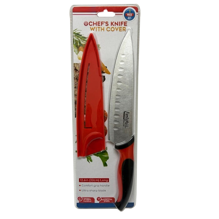 Chef's Knife Sheath Cover Stainless Steel Blade Fruit Vegetable Herbs Meat 12.6"