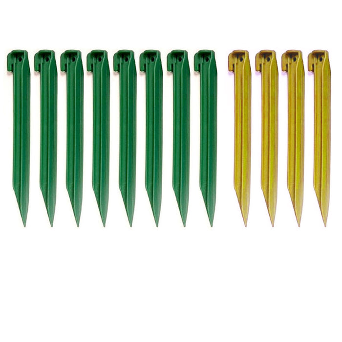 24 Pc Set Plastic Tent Stakes 9" Heavy Duty Pegs Canopy Stakes Camping Gardening