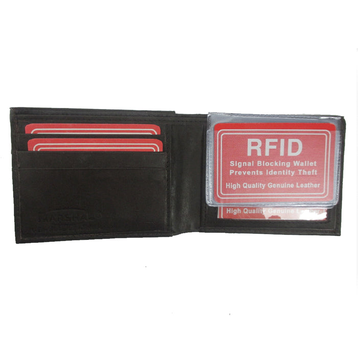 Mens RFID Wallet Blocking Genuine Leather Bifold Credit Card ID Slot Holder New