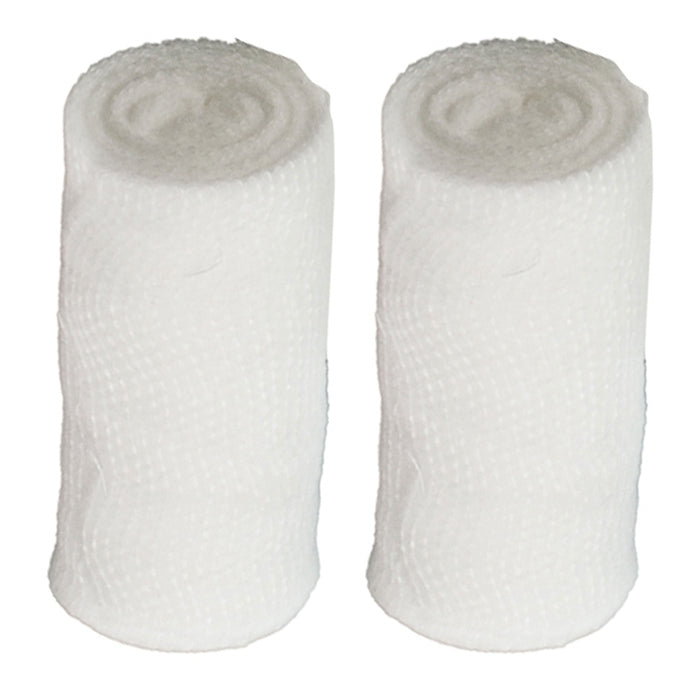 2 Pc Gauze Rolls Self Adhesive Bandage Roll Rolled Medical Stretch Wrap 3 Inch