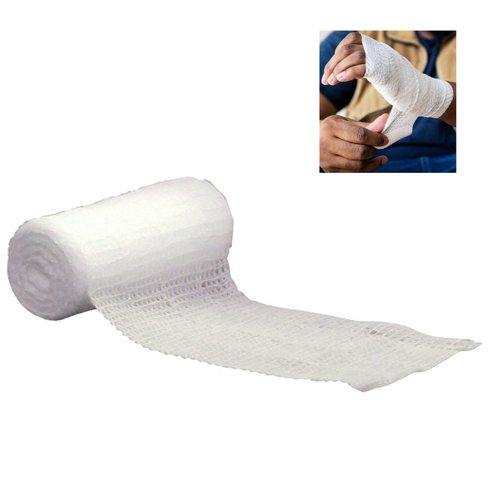 2 Pc Gauze Rolls Self Adhesive Bandage Roll Rolled Medical Stretch Wrap 3 Inch