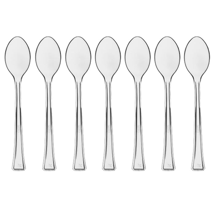 240ct Sample Taster Mini Spoons Dessert Clear Disposable Appetizer Utensil Short