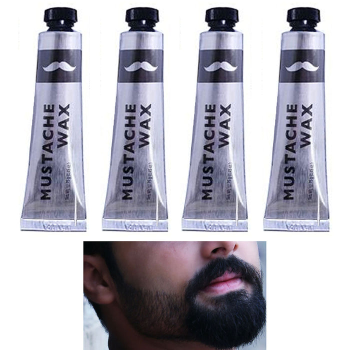 4 Pc Mustache Wax Men Grooming Facial Hair Beard Taming Firm Hold Barber Growth