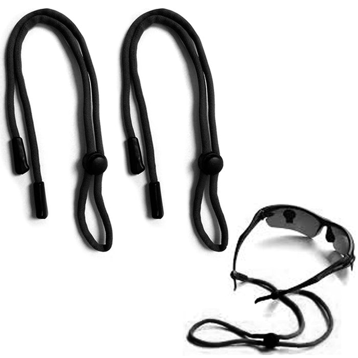 2 Black Sunglasses Lanyard Nylon Neck Strap Glasses Retainers Cord String Sports