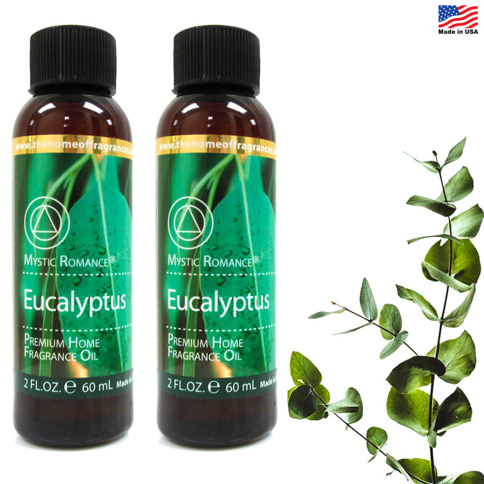 2 Essential Oil Eucalyptus Scent 60mL Aromatherapy Diffuser Air Fragrance Burner