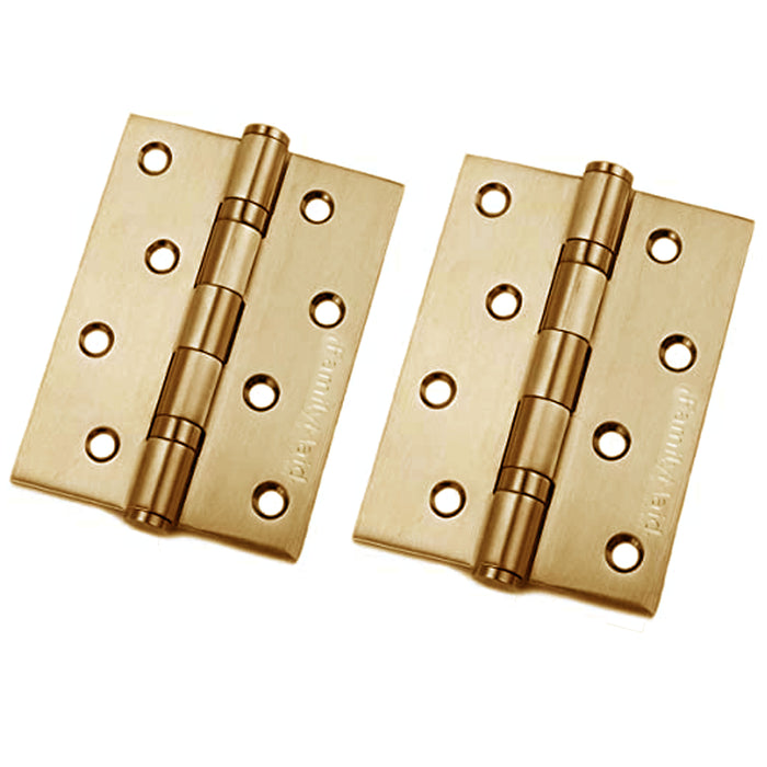 18 pc 4" Door Hinge Brass Heavy Duty Interior Exterior Square Corner Thick Hard