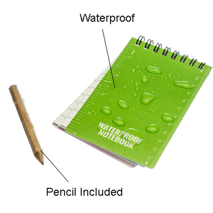 3x5" Waterproof Pocket Notepad Notebook All Weather Shower Paper 50 Sheet !