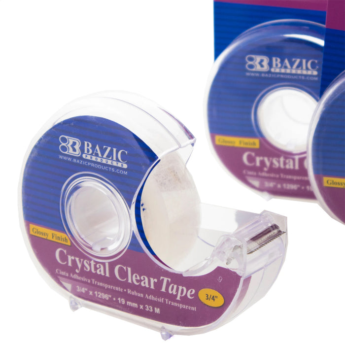 20 Rolls Crystal Clear Magic Tape 3/4" x 1296" Boxed Dispenser Core 1"