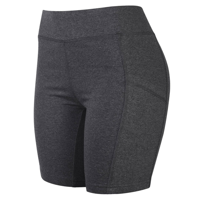 3 Pk Women's Stretch Jersey Bike Shorts Cotton Leggings w/ Pockets Yoga Grey S