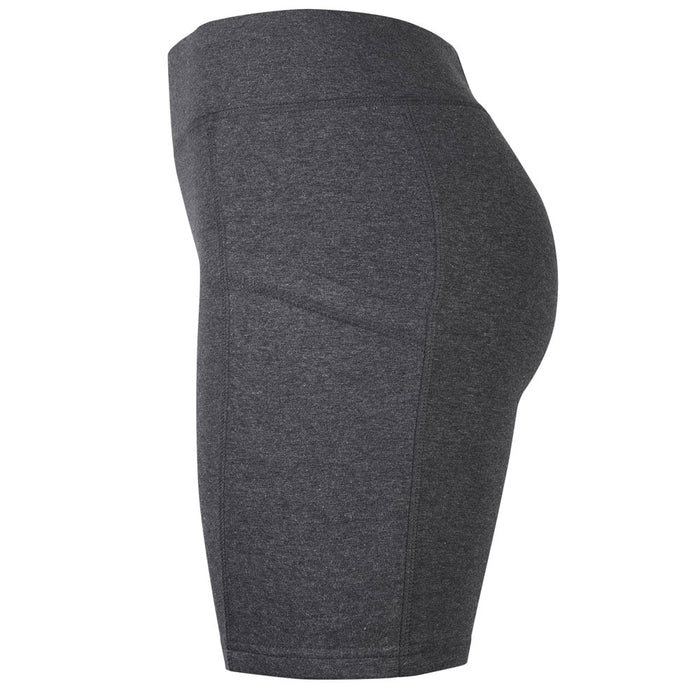 Women's Cotton Leggings Shorts w/ Pockets Athletic Exercise Yoga Sports Grey M