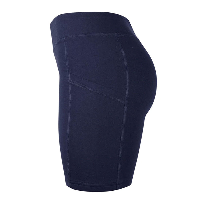 Women's Leggings Bike Shorts w/ Pockets Athletic Running Exercise Sport Navy L