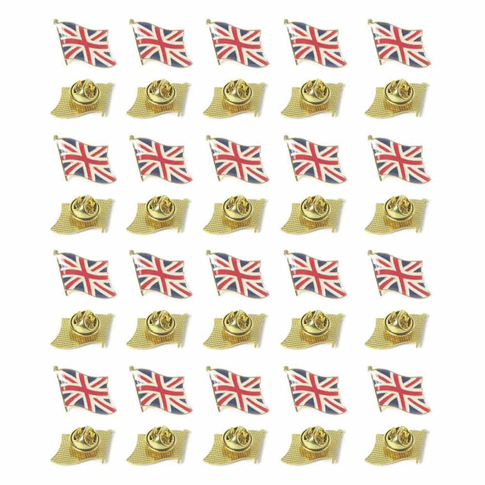 20 Pc UK British Flag Lapel Pin Great Britain England Pinback Hat National Badge