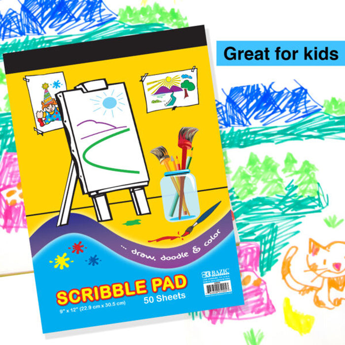 2 Pc Scribble Plain Paper Book Kids Drawing Pad Sketch Writing Coloring 50 Pages