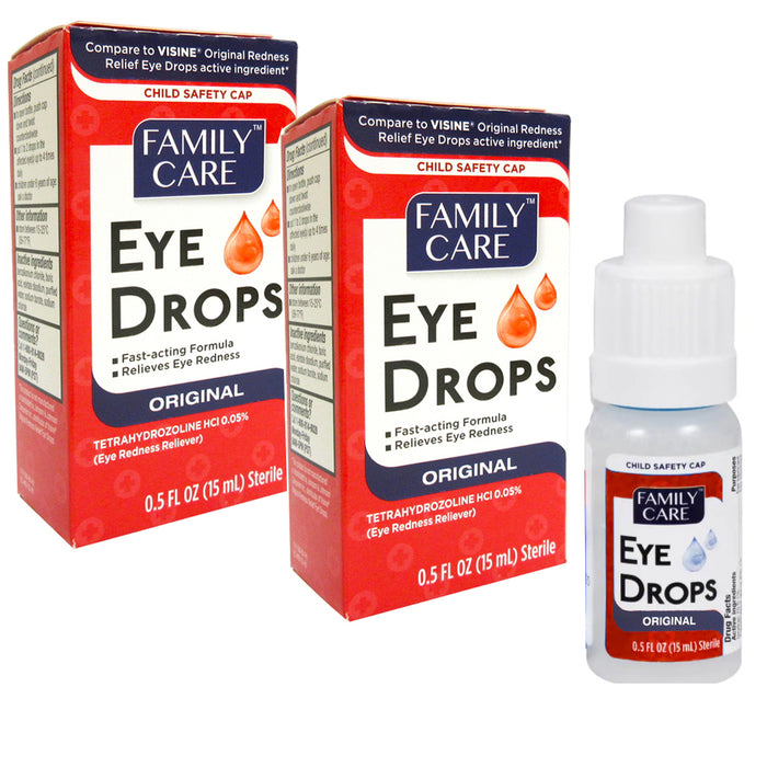 Red Eye Hydrating Lubricant Eye Drops 0.5 fl. oz Tetrahydrozoline HCl Twin Pack