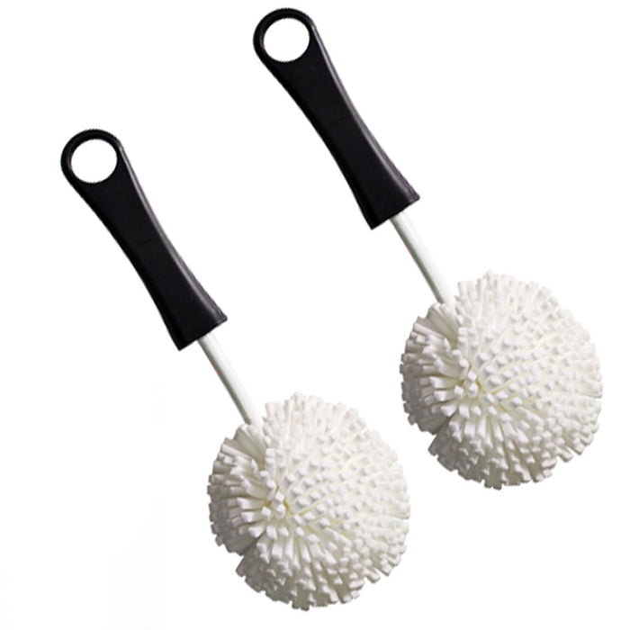 2 Foam Wine Glass Cleaner Brush Bottle Cleaning Non-Scratch Soft Foam Bristles