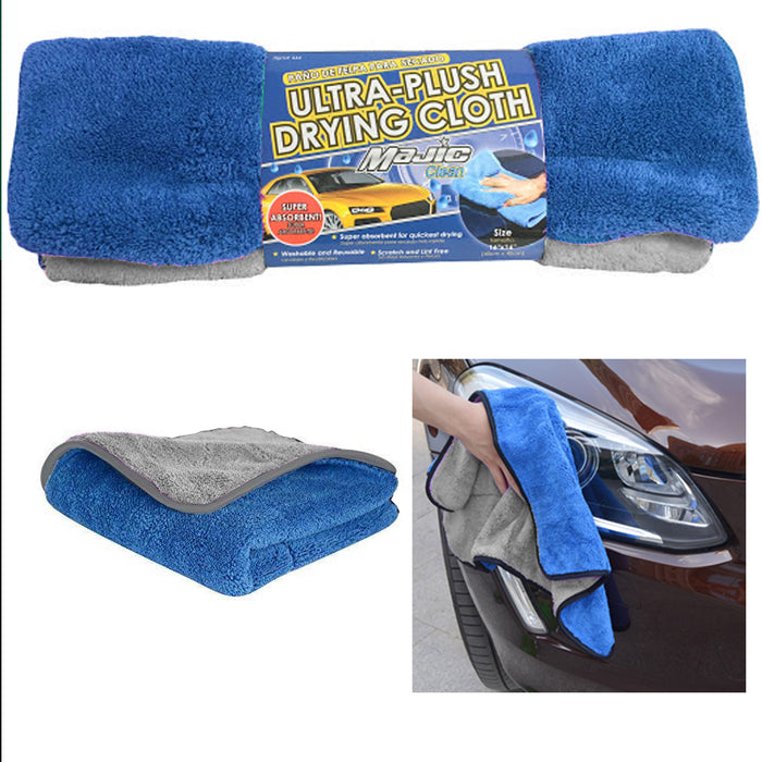 2 PK Multipurpose Plush Microfiber Cleaning Towels Auto Washing Drying Detailing