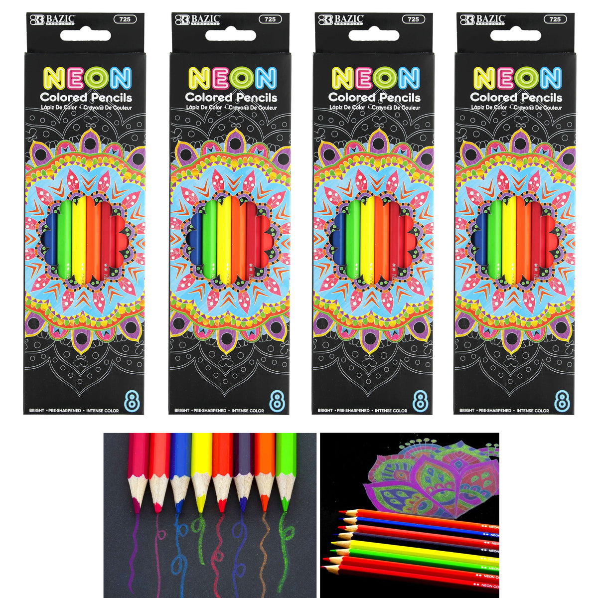 12 Bright Colored Pencils Pre-Sharpened Drawing School Kids Artist Coloring  Gift