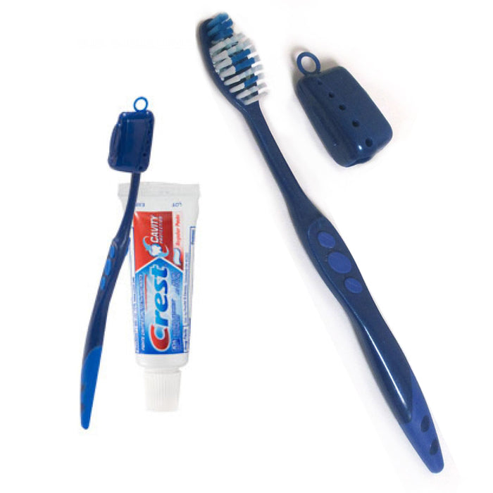 12 Packs Toothbrush Cover Travel Kit Crest Toothpaste Toiletry Compact Portable