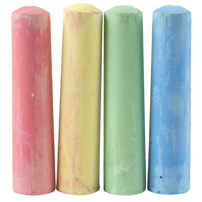 24 Jumbo Washable Chalks Sticks Set Non-Toxic Sidewalk Chalk Outdoor Playground