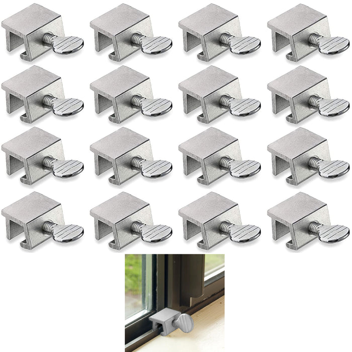 16 Pc Heavy Duty Sliding Window Locks Easy Thumbscrews High Security Home Lock