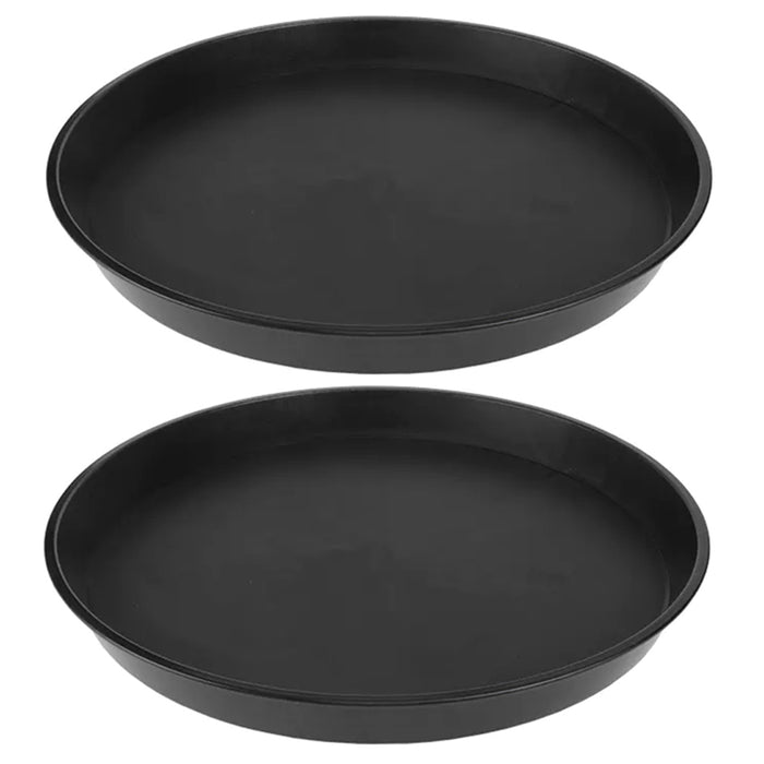 2 PC 16" Round Drinks Plastic Tray Serving Dinner Food Catering Non Slip Waiters