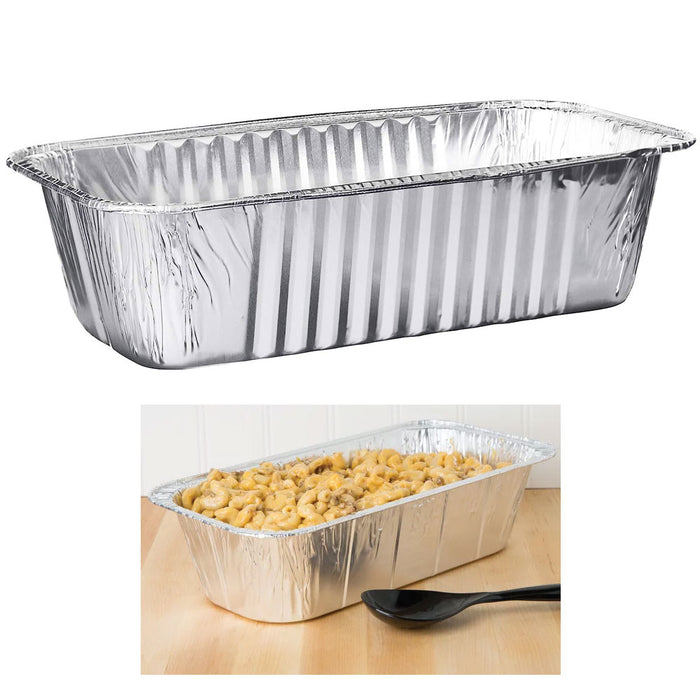 51-Packs: Image 4 Size Aluminum Loaf Pans Disposable Premium Heavy-Duty Tin Foil