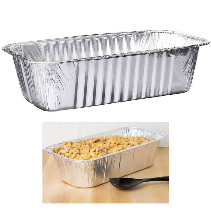 100 X Aluminum Foil Baking Tins 5Lb Loaf Pans Heavy Duty Deep Dish Food Catering