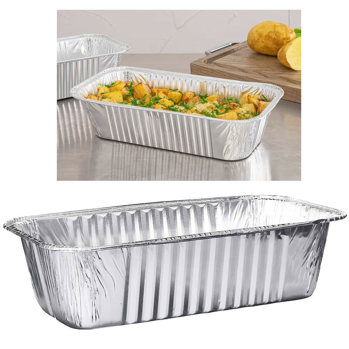 50 X Heavy Duty Loaf Pans Deep Dish 5Lb Disposable Aluminum Foil Bake Bread Tins