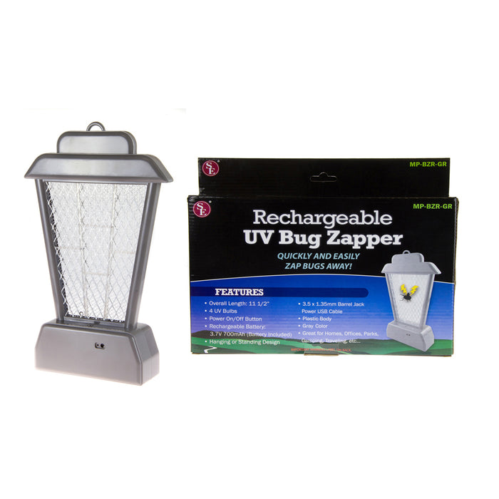 New Insect Mosquito Bug Zapper UV Light Fly Pest Bug Trap Lamp Killer Grey