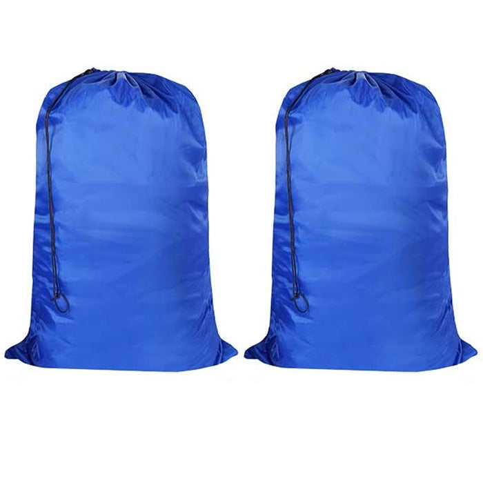 2 Pc Large Laundry Bag Heavy Duty Jumbo Washing Clothes Hamper Drawstring 28x36