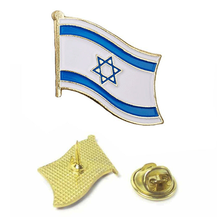 3 Israel Flag Lapel Pin Jew Support Patriotic Tie Tack Hat Jewish Enamel Badge