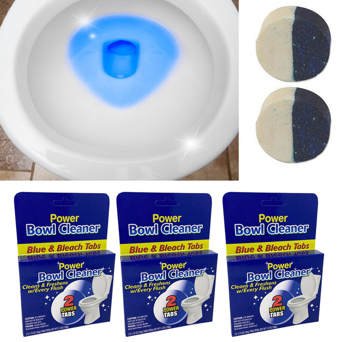 6 Pc Automatic Bleach Toilet Discs Bowl Flush Cleaner Stain Remover Tablet Tank