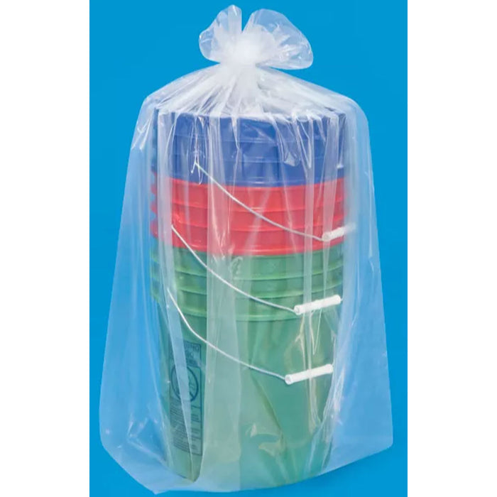 12 Pk Clear XL 3 Mil Gusseted Polyethylene Bags Poly Liner FDA USDA 20"x18"x 36"