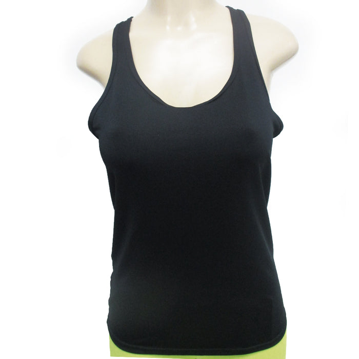 Womens Racerback Stretch Tank Top Yoga Run Traininng Cami Hot Tee Sports Black M