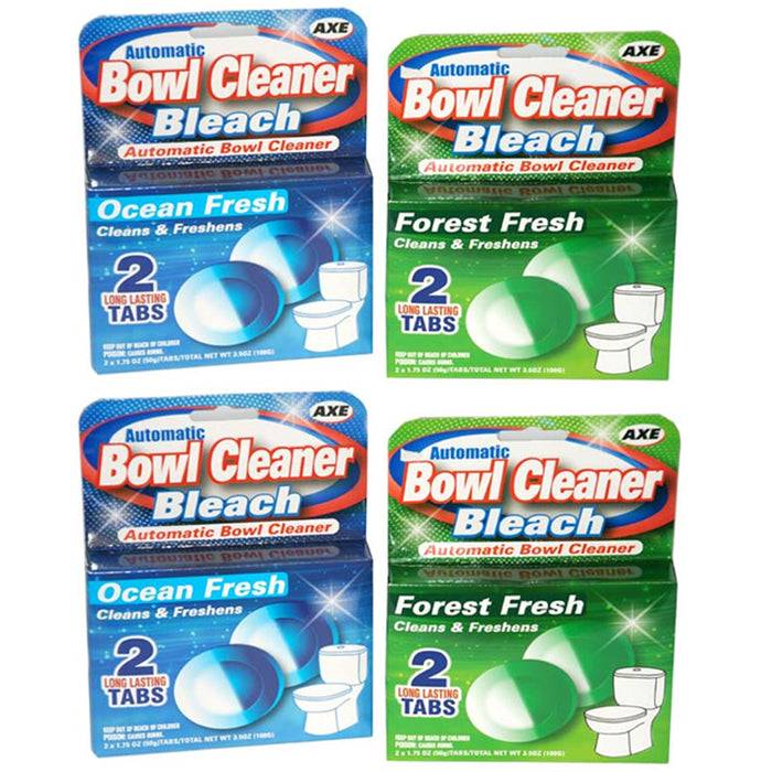 8 Tablets With Bleach Ultra Clean Toilet Bowl Automatic Stain Remover Tank Flush