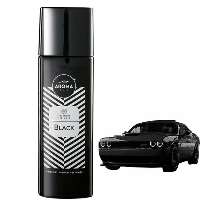 Car Air Freshener Black Fragrance Perfume Scent Aroma Odor Eliminator Spray 50ml