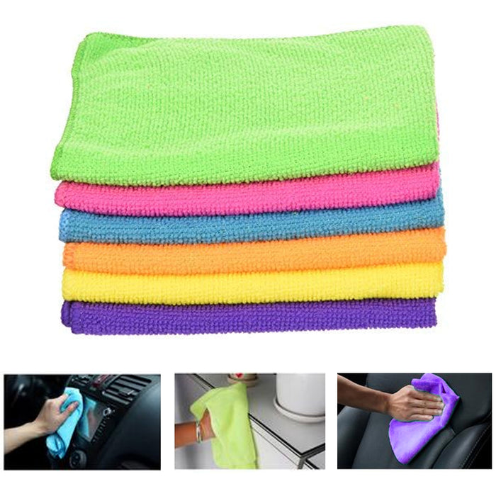 12 X Multi Purpose Cleaning Towel Microfiber Cloths Set Rag Window Washing Car