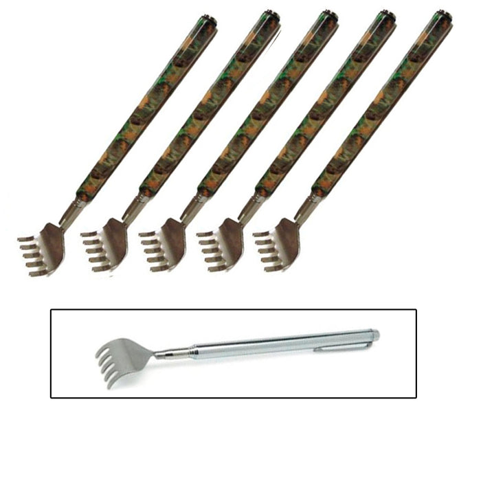 5 X Telescoping Back Scratcher Metal Telescopic Handle Grip Extending Body Brush