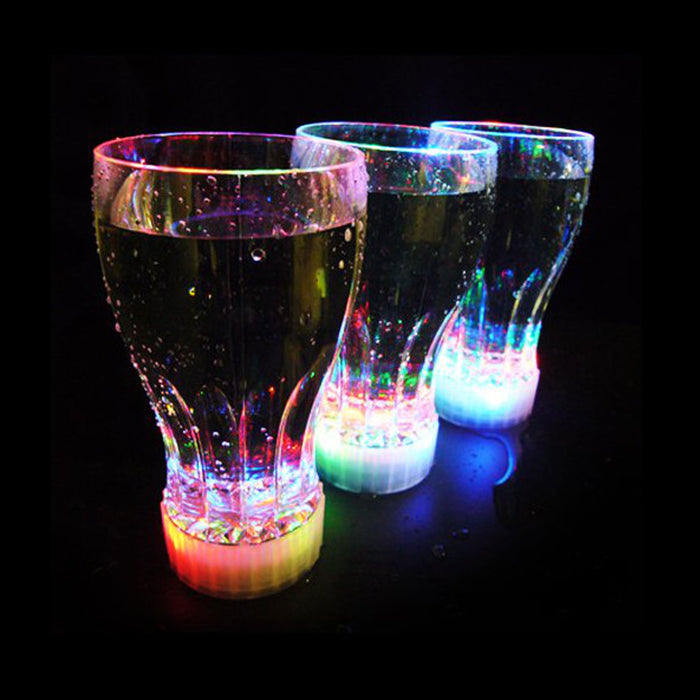 1 Flashing Drinking Cup LED Light Up Shot Bar Club Party Beer Drink Glass 11oz