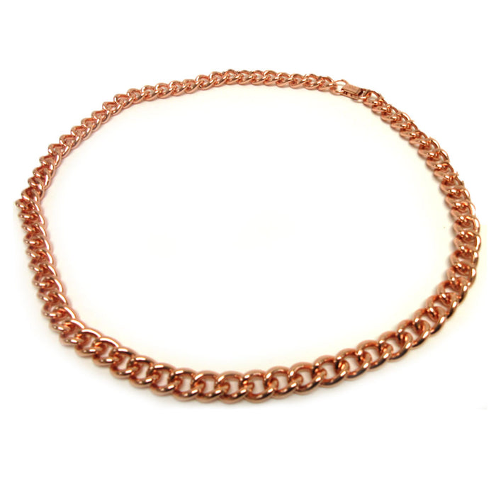 2 x Men Women Jewelry Pure Copper Cuban Link Necklace Heavy Solid Curb Chain 24