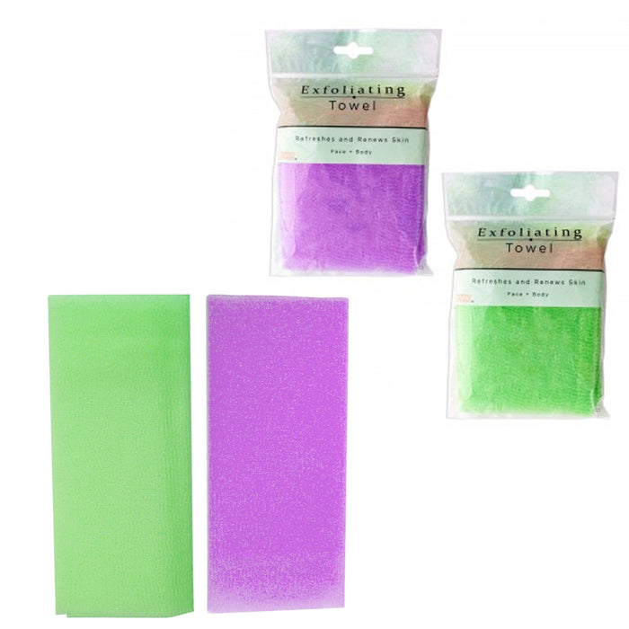 3 Pack Original Exfoliating Nylon Beauty Skin Cloths Shower Bath Body Wash Scrub