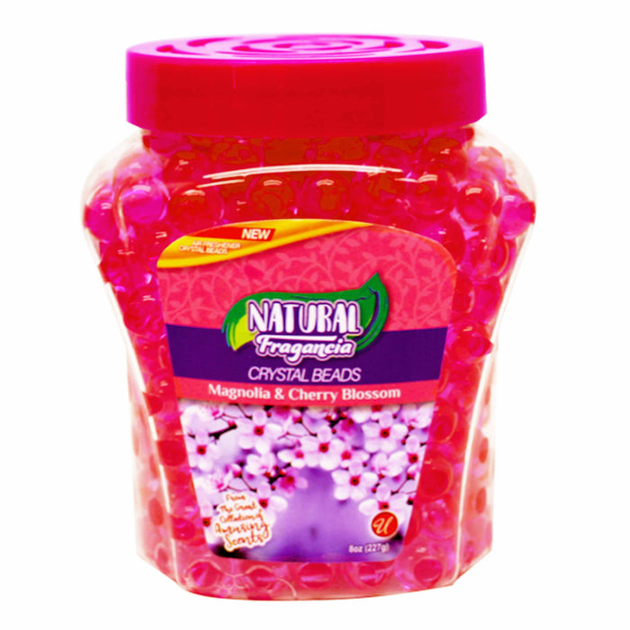 4 Crystal Gel Beads Air Freshener Magnolia Cherry Blossom Scent Odor Eliminator