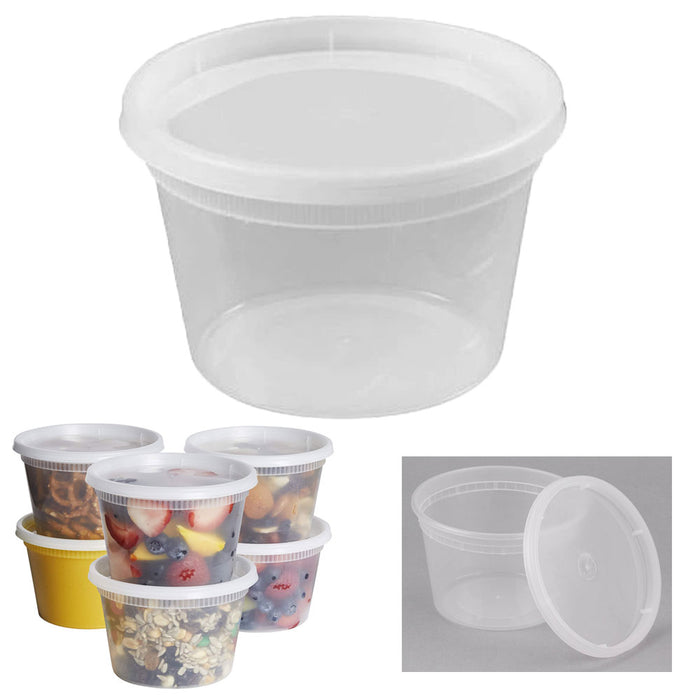 48 Sets of 16 Oz. Plastic Deli Food Storage Containers with