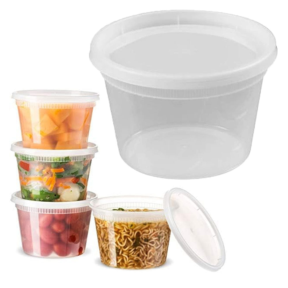 144ct 8oz Deli Plastic Food Storage Containers w/ Airtight Lids Takeou —  AllTopBargains