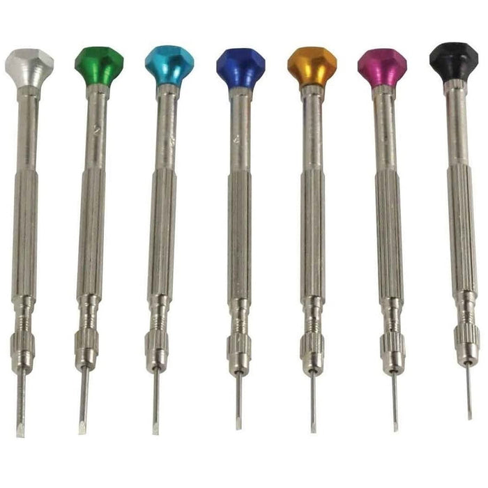 7pc Reversible Jewelers Screwdriver Set Precision Eyeglass Watch Flat Tip Repair