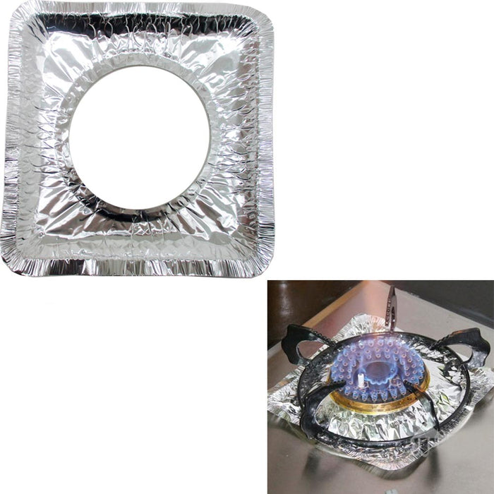 48 Aluminum Foil Square Gas Burner Disposable Stove Bib Liners Covers Wholesale