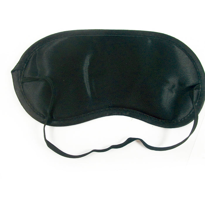 Sleep Eye Mask Silk Travel Shades Blindfold Black Sleeping Aid Cover Eyeshades !