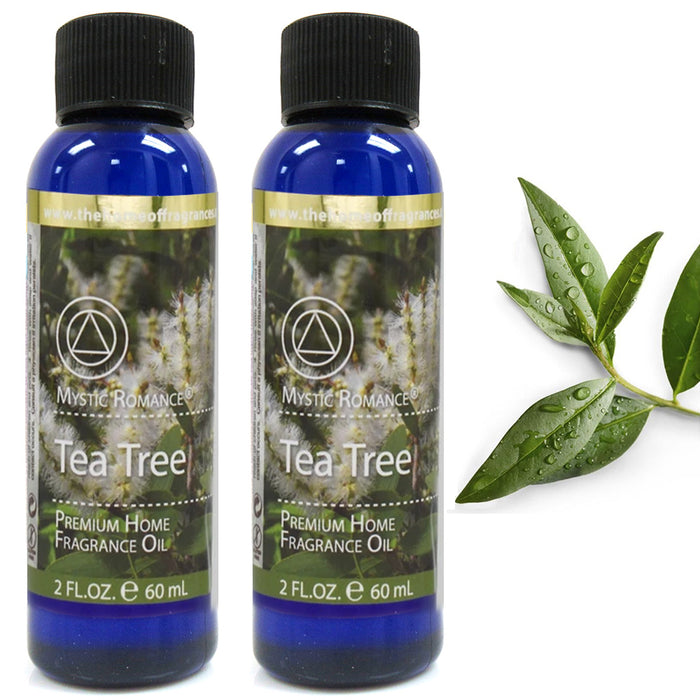 2 Pc Tea Tree Pure Essential Oils Aromatherapy Air Diffuser Blends Stress Relief